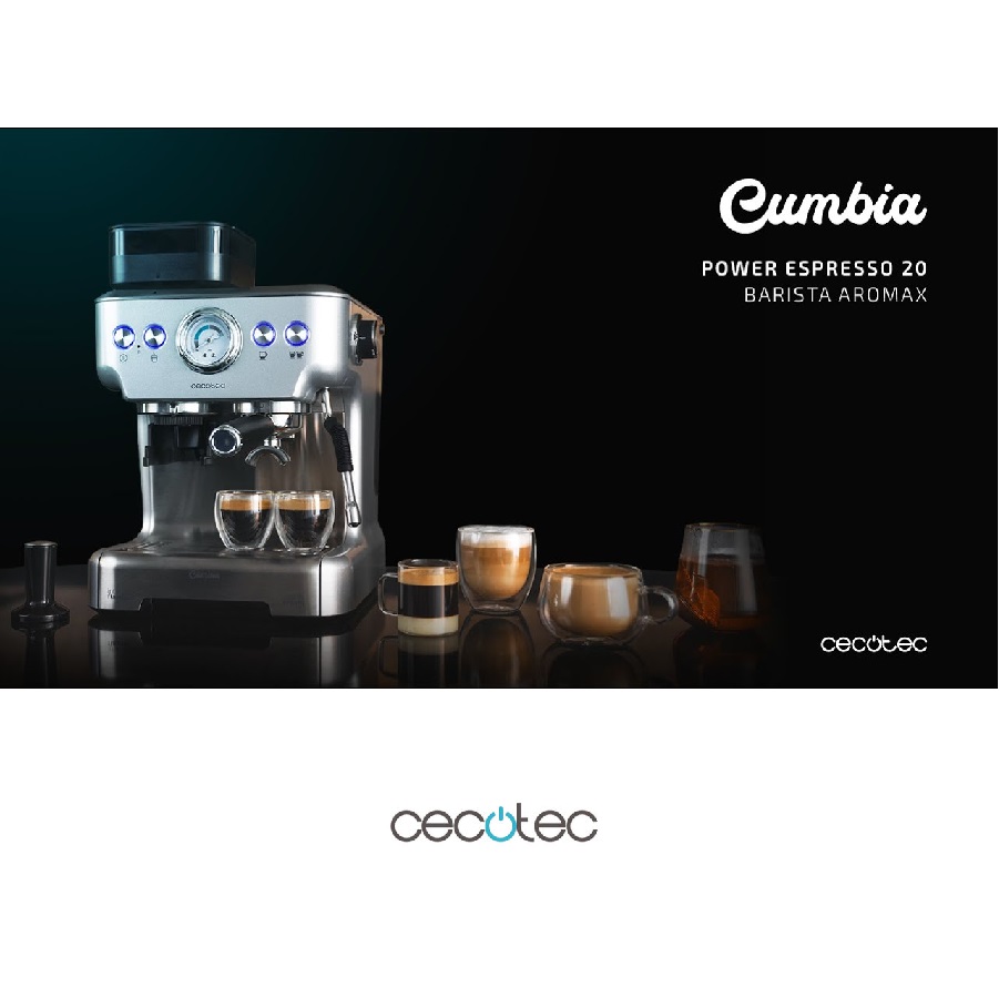 Cafetera express Cumbia Power Espresso 20 Barista Aromax Cecotec